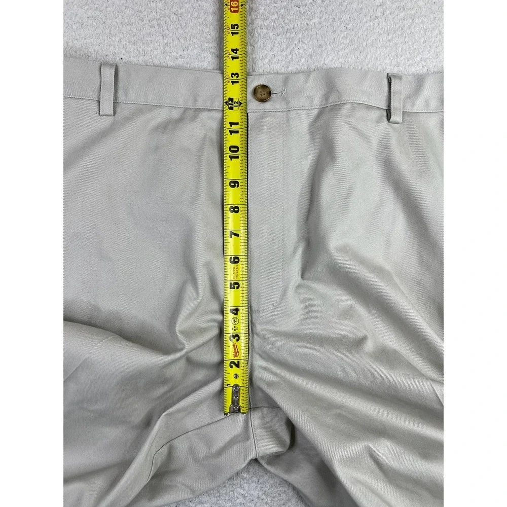 L.L. Bean Pants Mens 44x28 Gray Double L Chino Classic Fit Wrinkle Free